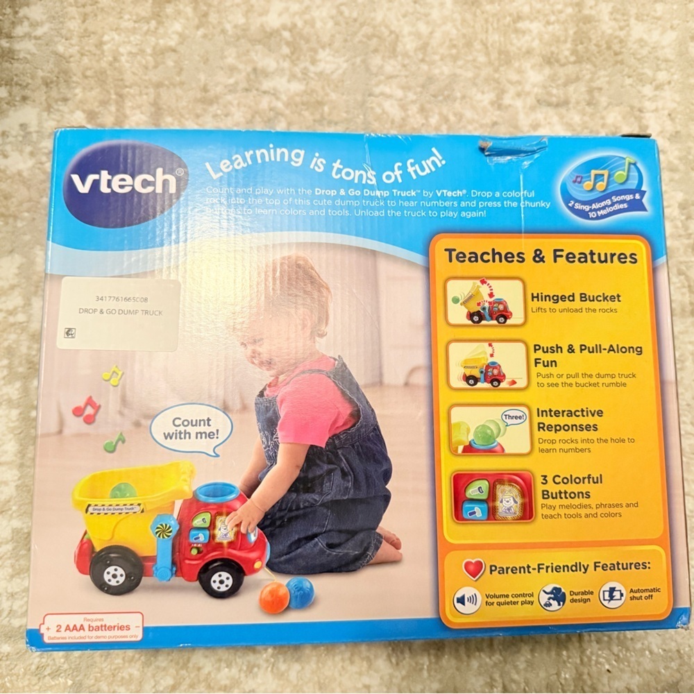 VTech Colorful Drop and Go Dump Truck Toy 6-36 months -NWT - Picture 2 of 5